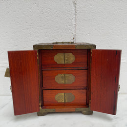 Vintage Chinese Lockable Jewellery Box