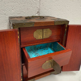 Vintage Chinese Lockable Jewellery Box