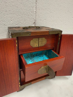 Vintage Chinese Lockable Jewellery Box | Antique & Vintage | Moonee Ponds Antiques | Australia Wide Delivery