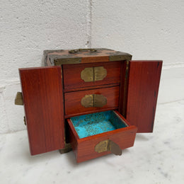 Vintage Chinese Lockable Jewellery Box