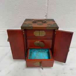 Vintage Chinese Lockable Jewellery Box