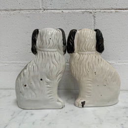 Pair of Victorian Mantle Spaniel Statues