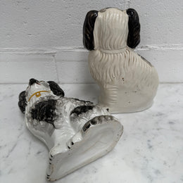 Pair of Victorian Mantle Spaniel Statues