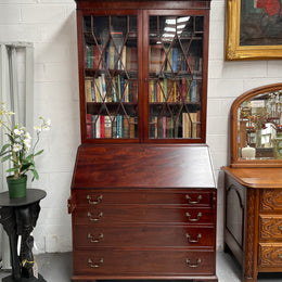 Georgian Two Door Secretaire Bookcase