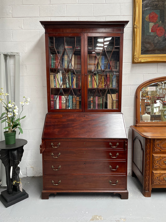 Georgian Two Door Secretaire Bookcase