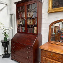 Georgian Two Door Secretaire Bookcase