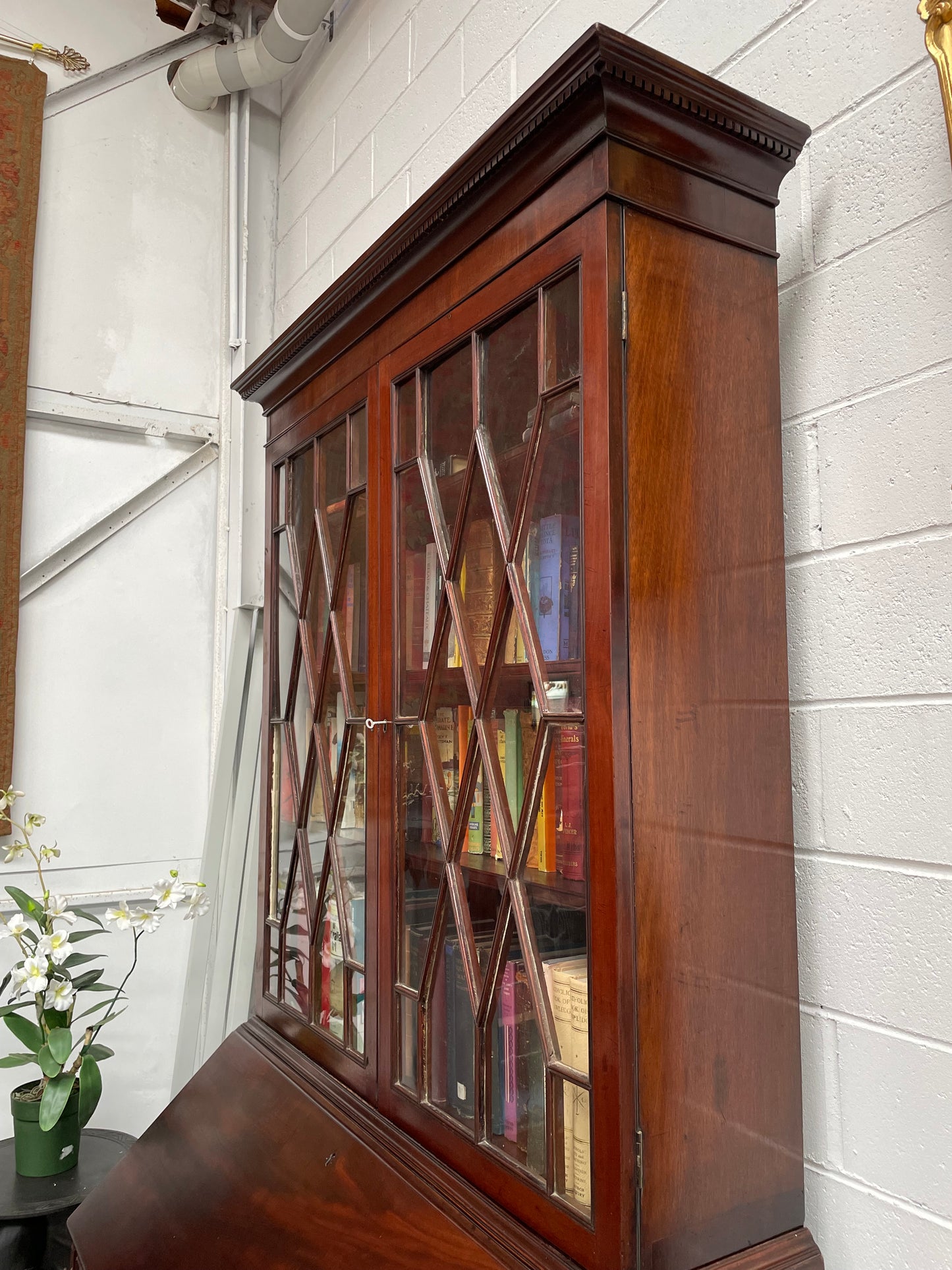 Georgian Two Door Secretaire Bookcase