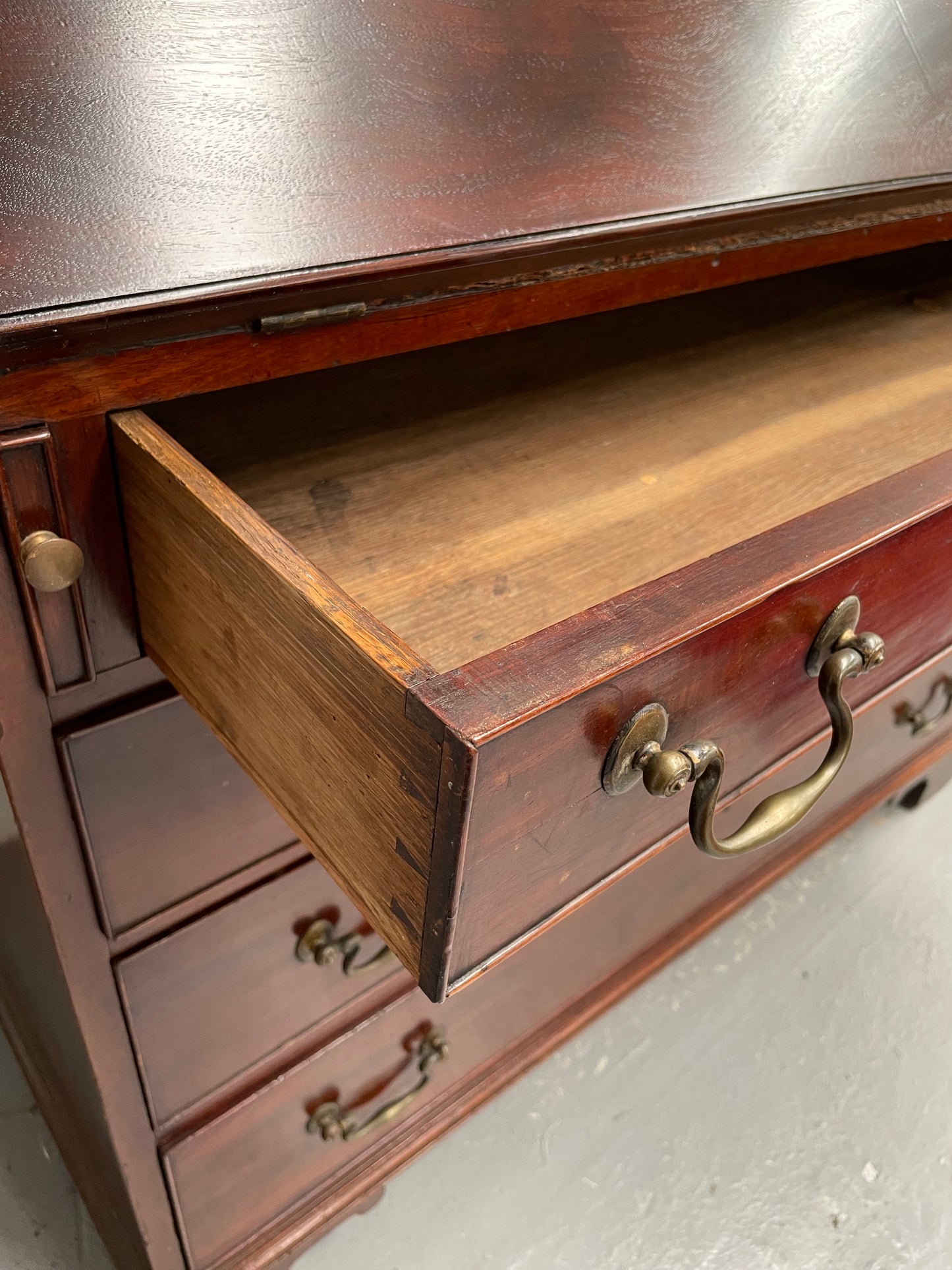 Georgian Two Door Secretaire Bookcase