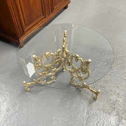 Cast Iron Glass Top Coffee Table