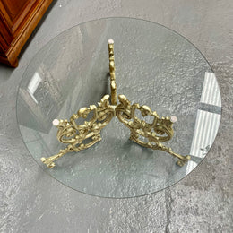 Cast Iron Glass Top Coffee Table