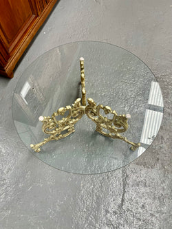 Cast Iron Glass Top Coffee Table | Antique & Vintage | Moonee Ponds Antiques | Australia Wide Delivery