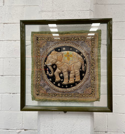 Framed Sequenced Elephant | Antique & Vintage | Moonee Ponds Antiques | Australia Wide Delivery