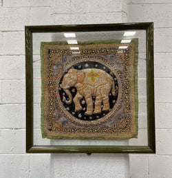 Framed Sequenced Elephant | Antique & Vintage | Moonee Ponds Antiques | Australia Wide Delivery
