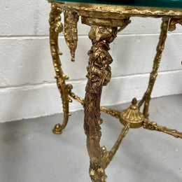 Stunning Vintage French Brass And Glass Coffee / Side Table.