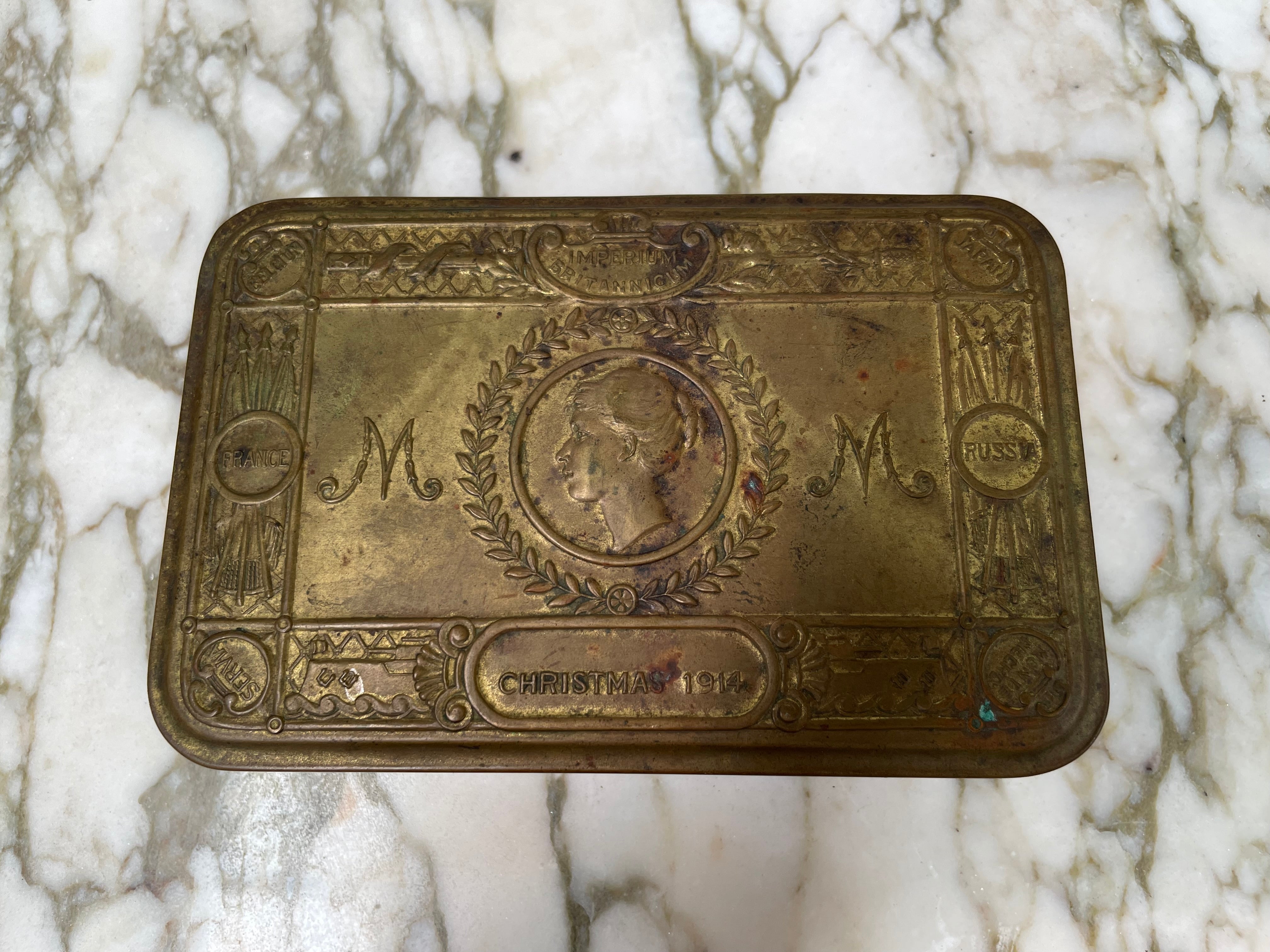 Christmas 1914 WWI Princess Mary Tin | Antique & Vintage | Moonee Ponds Antiques | Australia Wide Delivery