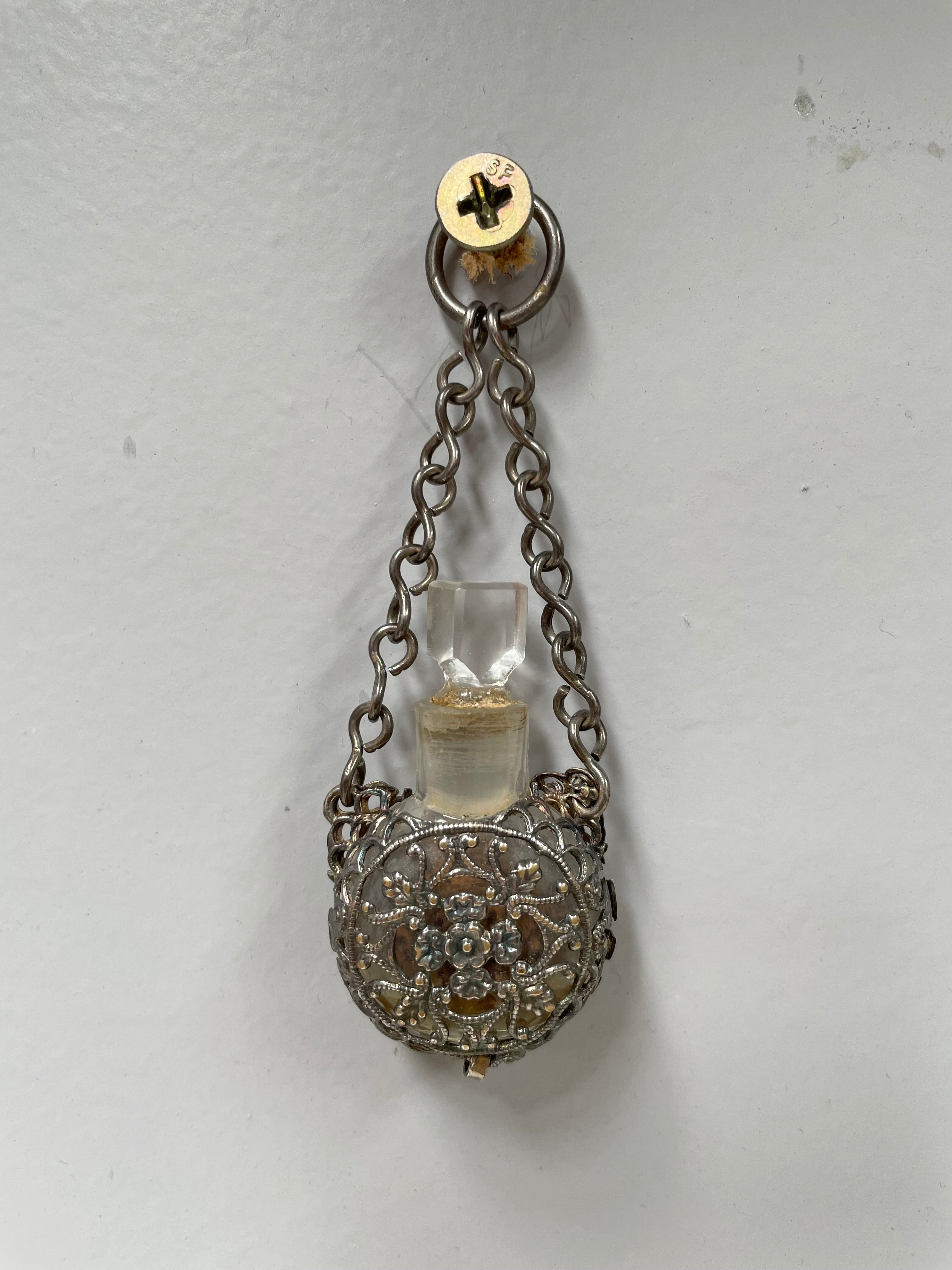 19th Century Cut Glass Bottle In Silver Holder | Antique & Vintage | Moonee Ponds Antiques | Australia Wide Delivery