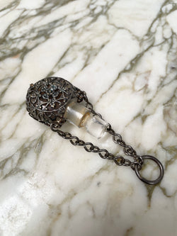 19th Century Cut Glass Bottle In Silver Holder | Antique & Vintage | Moonee Ponds Antiques | Australia Wide Delivery