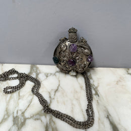 Antique Tibetan Silver Snuff Bottle