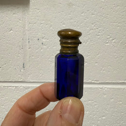 Edwardian Bristol Blue Glass Scent Bottle
