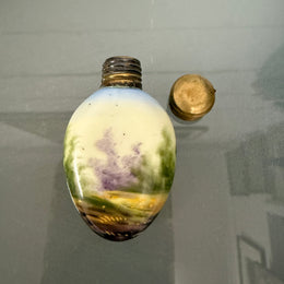 Antique Hand Painted Ceramic Perfume / Scent Bottle