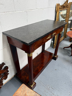 Empire Mahogany Marble Top Console Hall Table Moonee Ponds Antiques