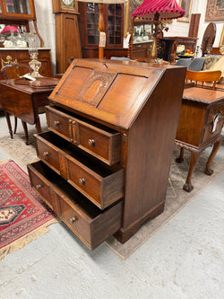 Stunning 20th Century Oak Writing Bureau Moonee Ponds Antiques