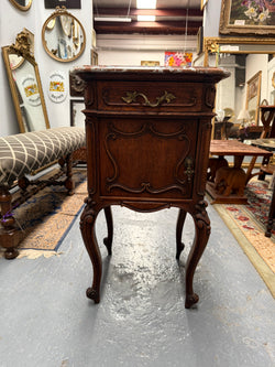 Single marble top bedside Moonee Ponds Antiques