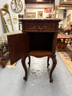 Single marble top bedside Moonee Ponds Antiques