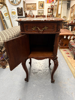 Single marble top bedside Moonee Ponds Antiques