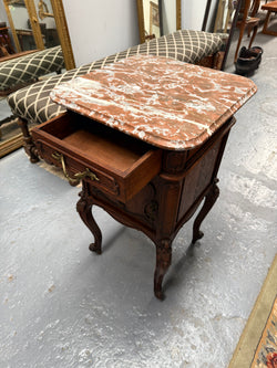 Single marble top bedside Moonee Ponds Antiques