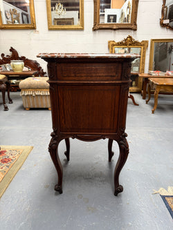 Single marble top bedside Moonee Ponds Antiques