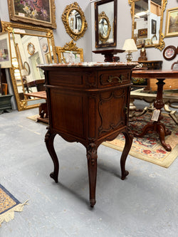Single marble top bedside Moonee Ponds Antiques
