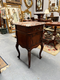 Single marble top bedside Moonee Ponds Antiques