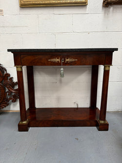 Empire Mahogany Marble Top Console Hall Table Moonee Ponds Antiques