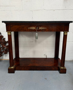 Empire Mahogany Marble Top Console Hall Table Moonee Ponds Antiques