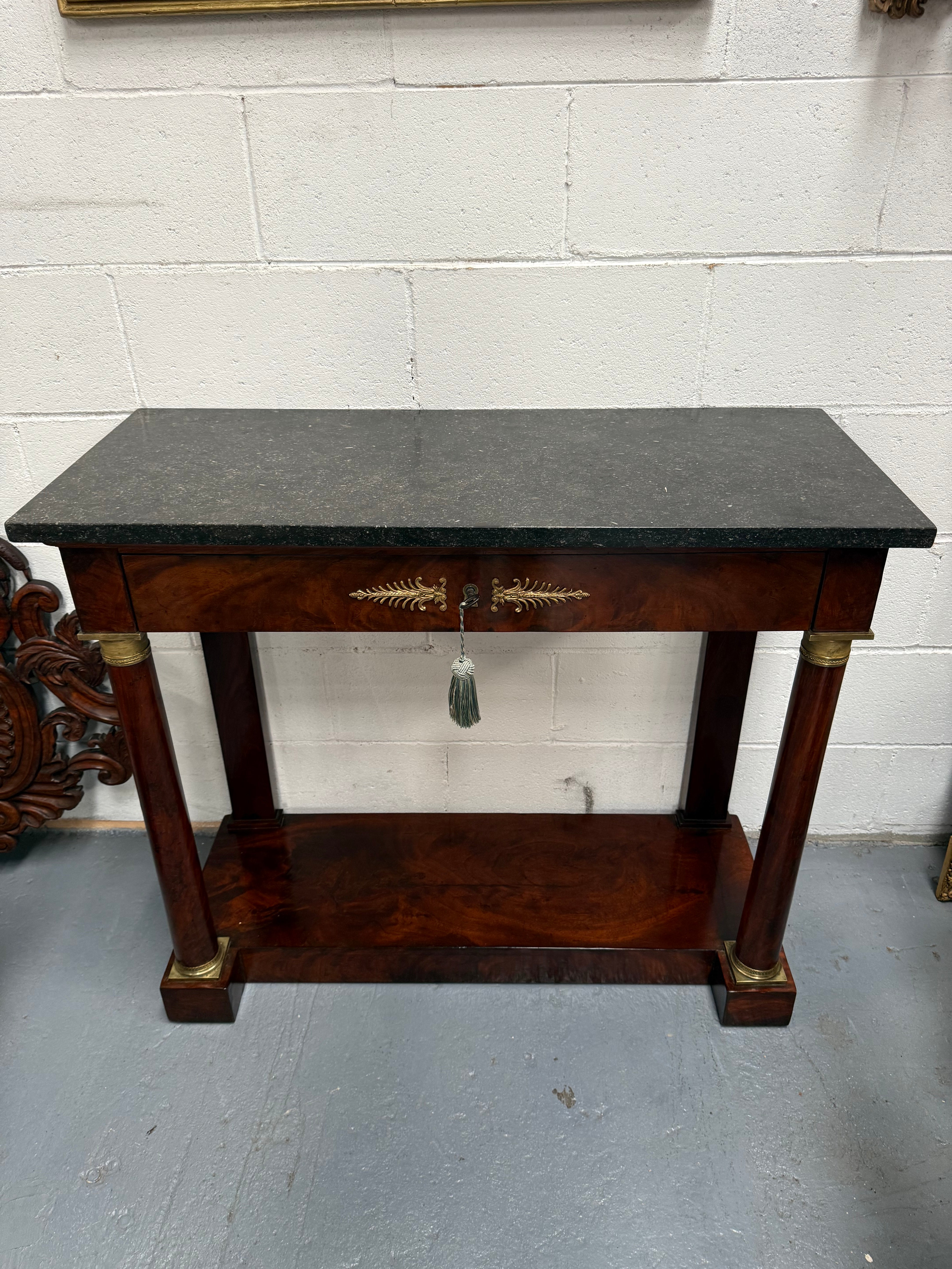 Empire Mahogany Marble Top Console Hall Table | Antique & Vintage | Moonee Ponds Antiques | Australia Wide Delivery