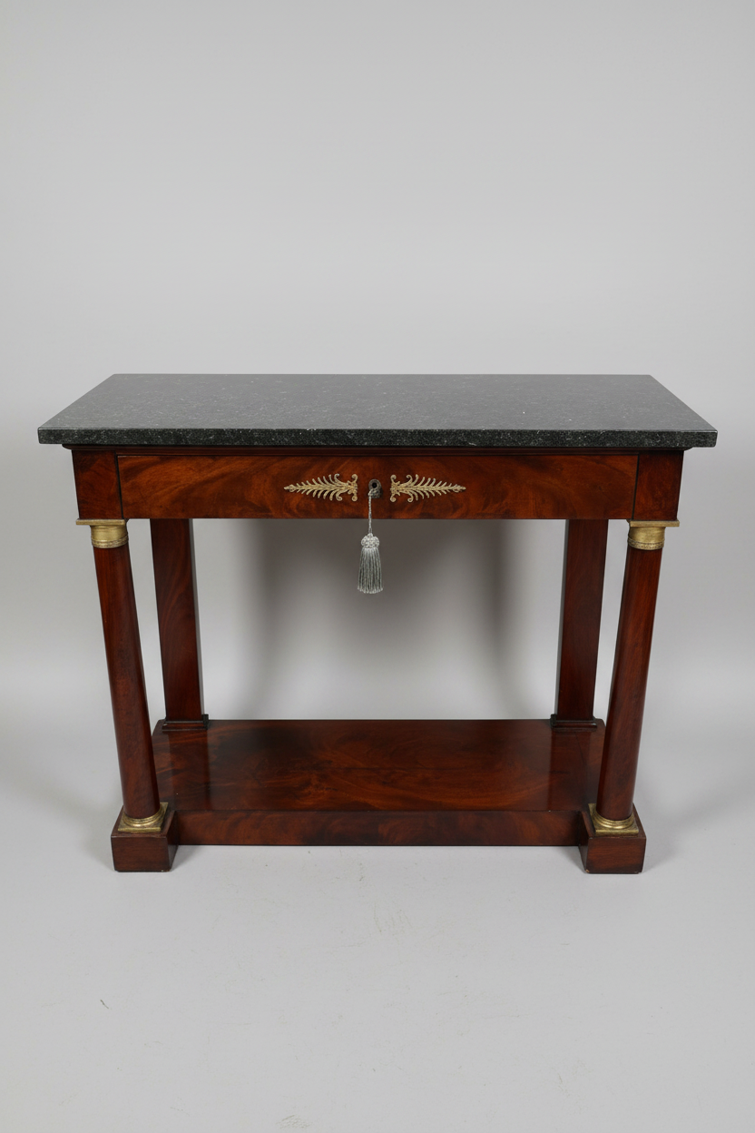 Empire Mahogany Marble Top Console Hall Table | Antique & Vintage | Moonee Ponds Antiques | Australia Wide Delivery