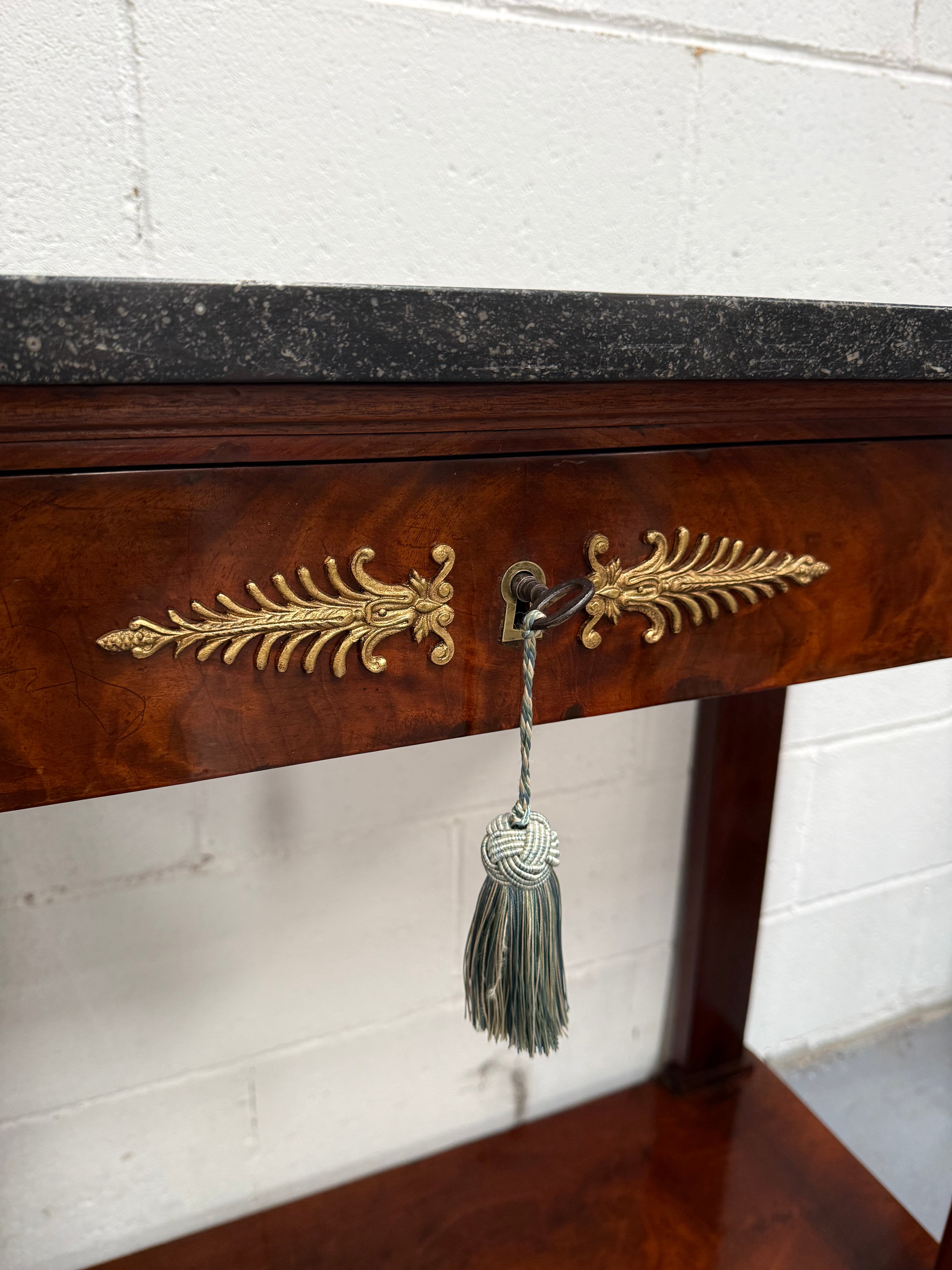 Empire Mahogany Marble Top Console Hall Table | Antique & Vintage | Moonee Ponds Antiques | Australia Wide Delivery