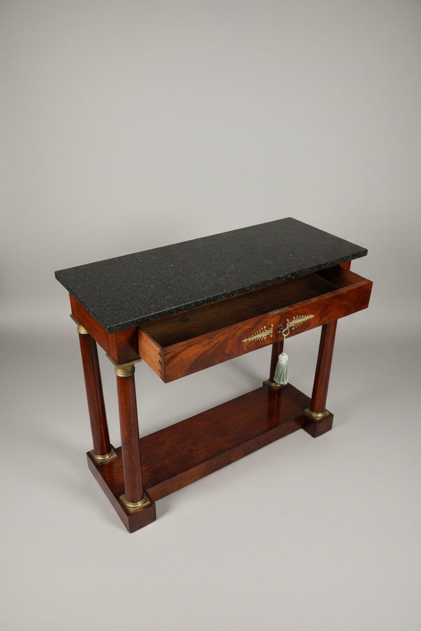 Empire Mahogany Marble Top Console Hall Table | Antique & Vintage | Moonee Ponds Antiques | Australia Wide Delivery