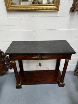 Empire Mahogany Marble Top Console Hall Table Moonee Ponds Antiques