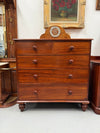 Cedar Chest Of Five Drawers On Bun Feet | Antique & Vintage | Moonee Ponds Antiques | Australia Wide Delivery