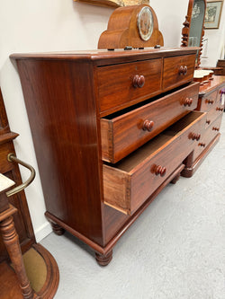 Cedar Chest Of Five Drawers On Bun Feet | Antique & Vintage | Moonee Ponds Antiques | Australia Wide Delivery