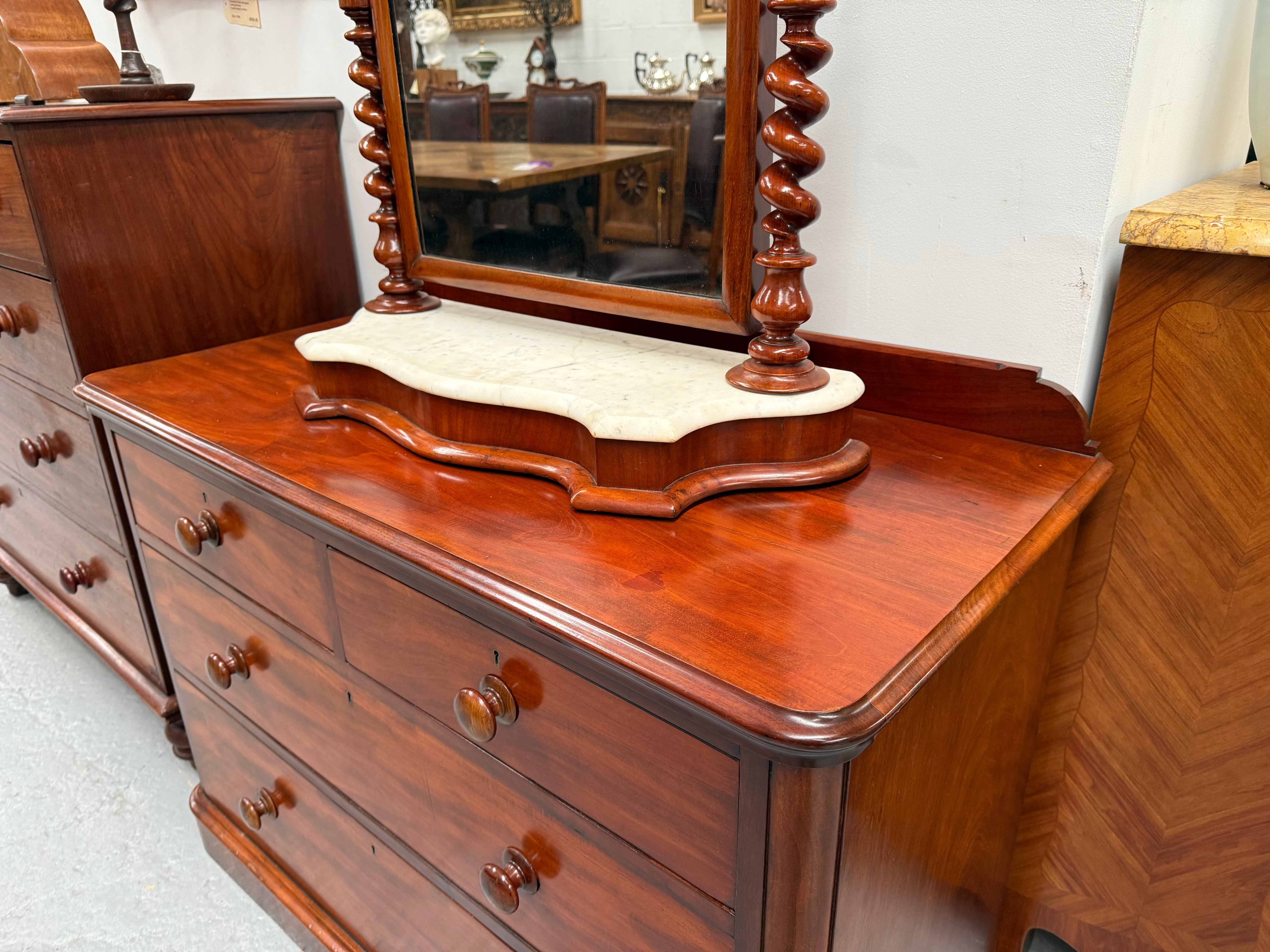 Lovely Four Drawer Mahogany Chest of Drawers | Antique & Vintage | Moonee Ponds Antiques | Australia Wide Delivery