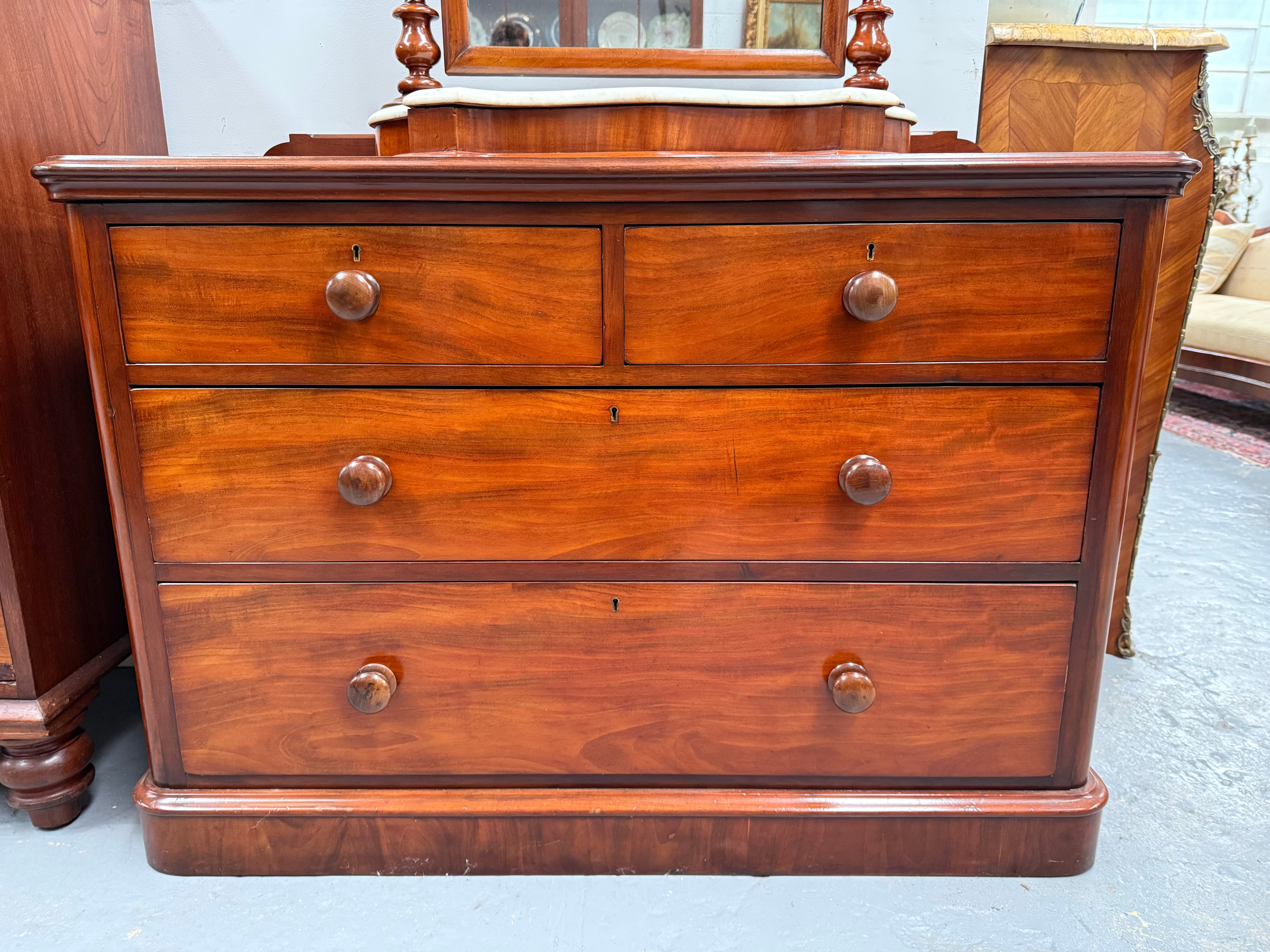Lovely Four Drawer Mahogany Chest of Drawers | Antique & Vintage | Moonee Ponds Antiques | Australia Wide Delivery