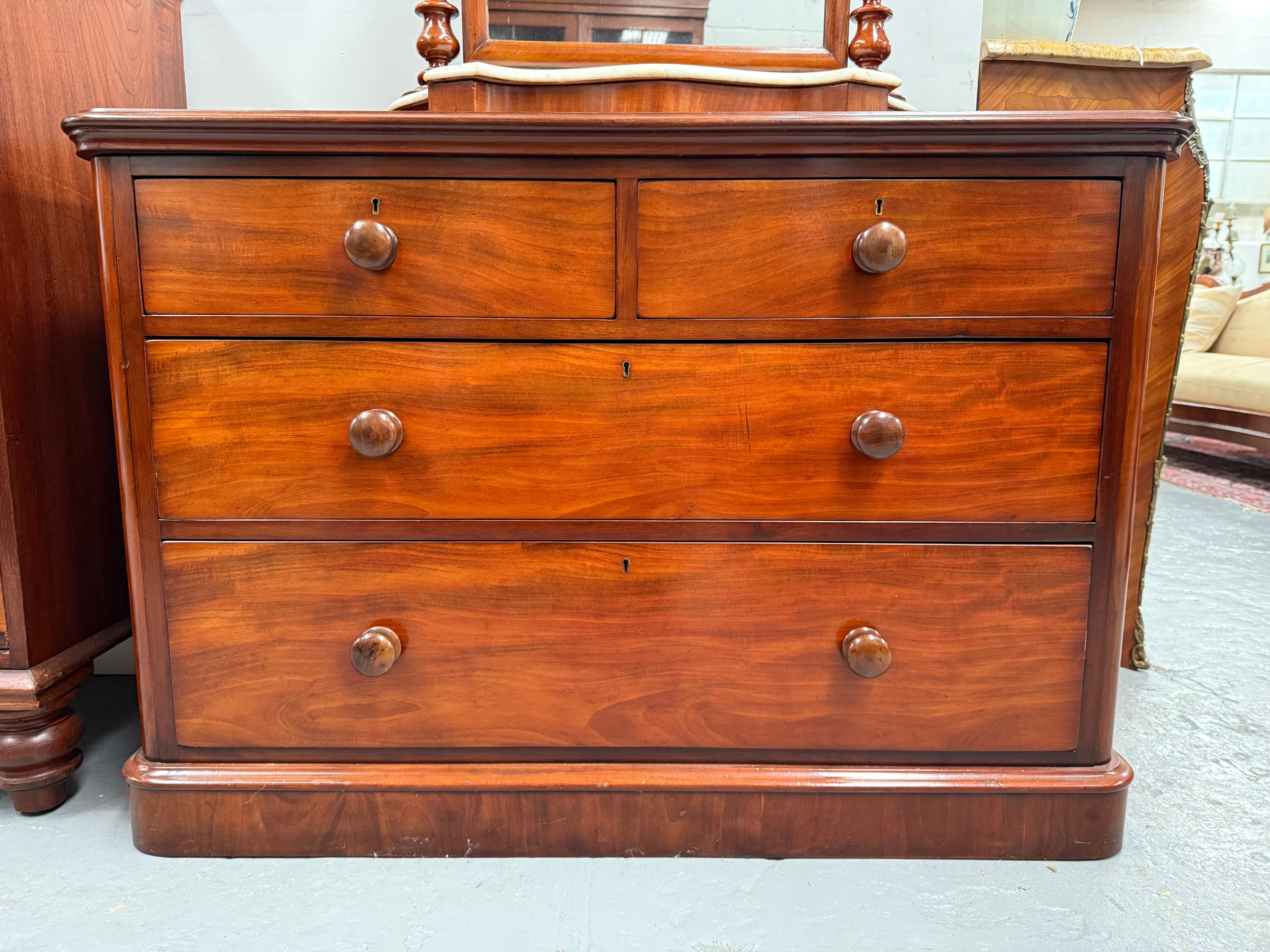 Lovely Four Drawer Mahogany Chest of Drawers | Antique & Vintage | Moonee Ponds Antiques | Australia Wide Delivery