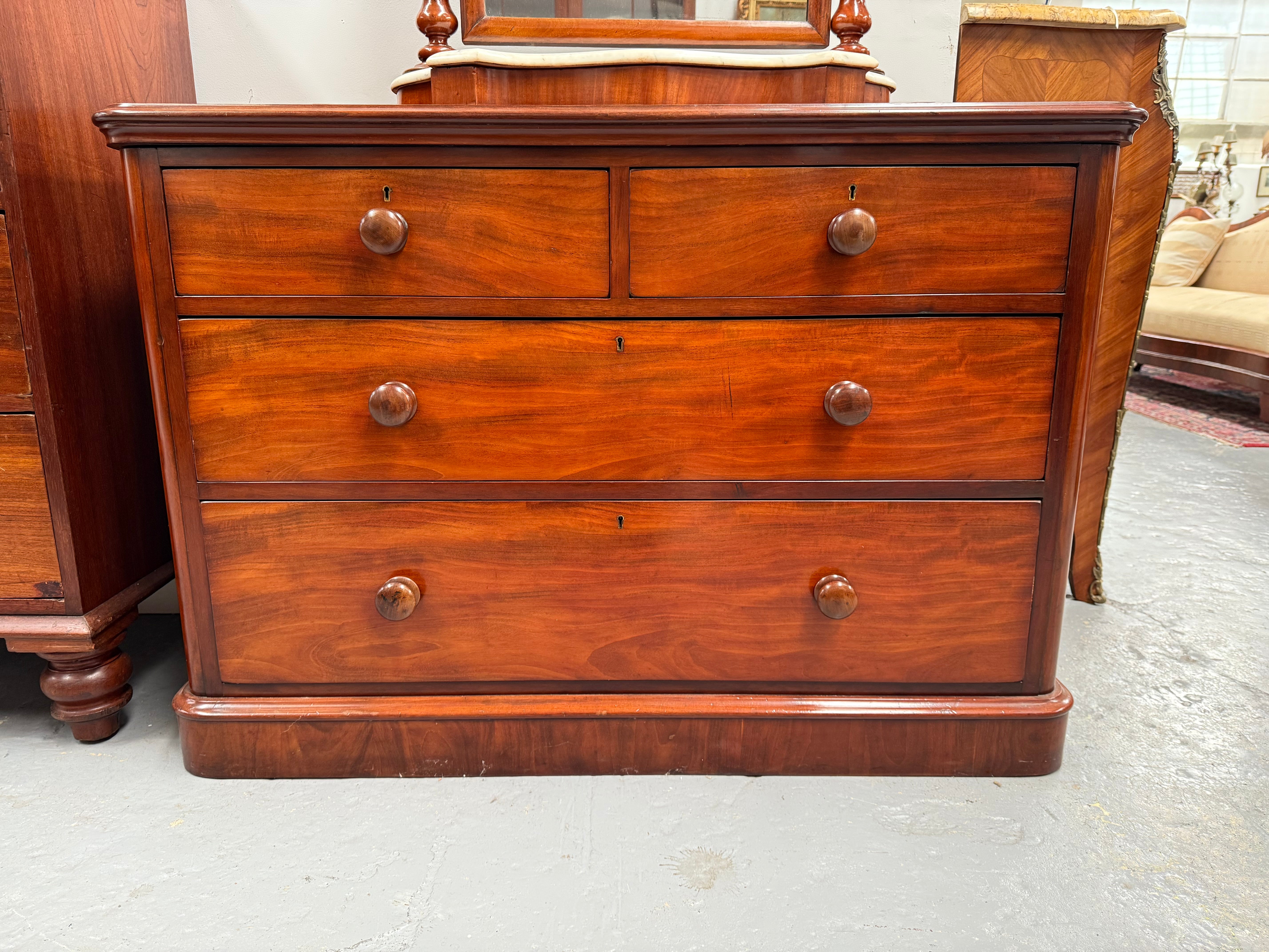 Lovely Four Drawer Mahogany Chest of Drawers | Antique & Vintage | Moonee Ponds Antiques | Australia Wide Delivery