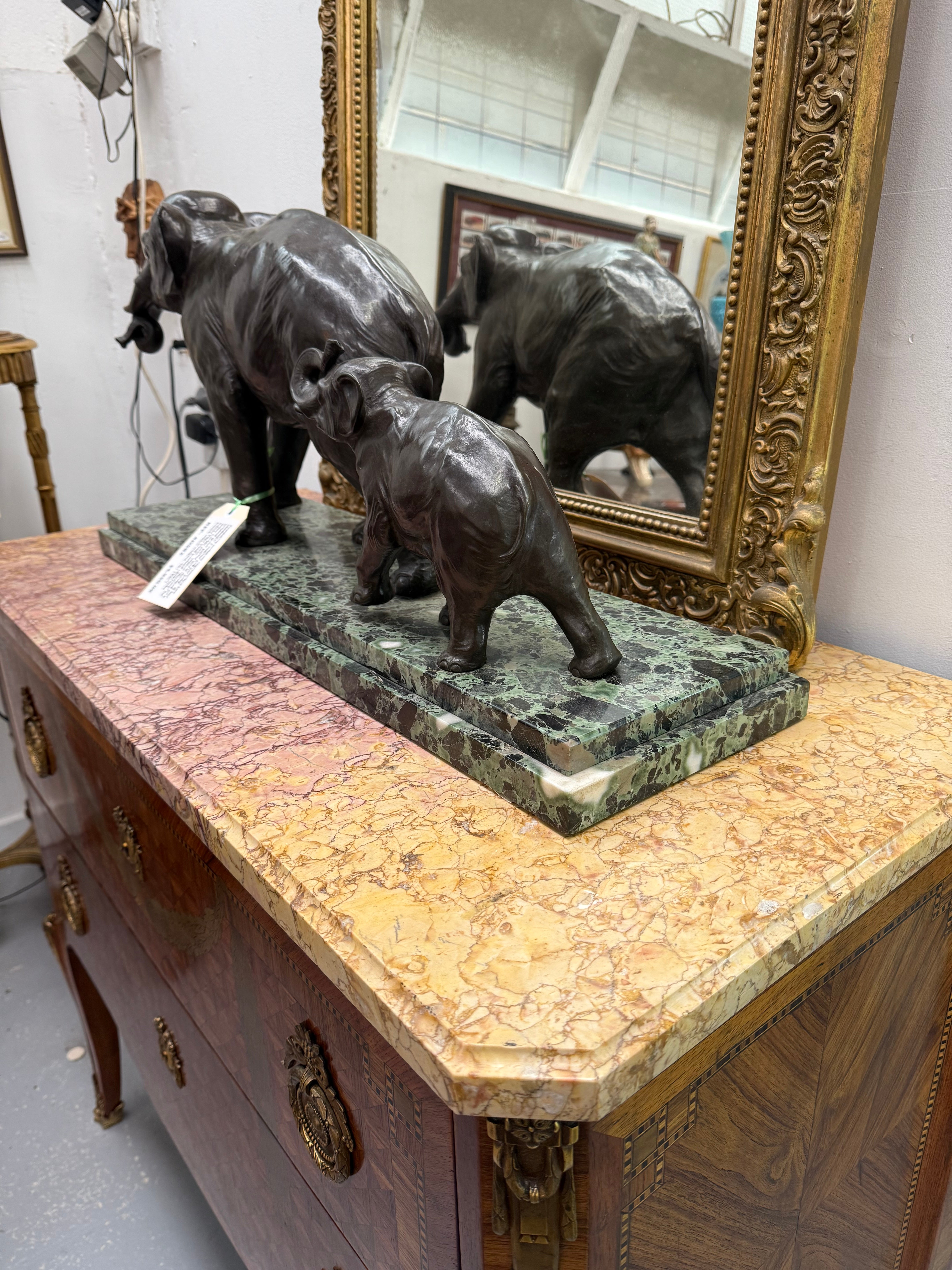 Unusual Transitional Marquetry Two Drawer Commode Cube Inlay, Swags & Stringing | Antique & Vintage | Moonee Ponds Antiques | Australia Wide Delivery