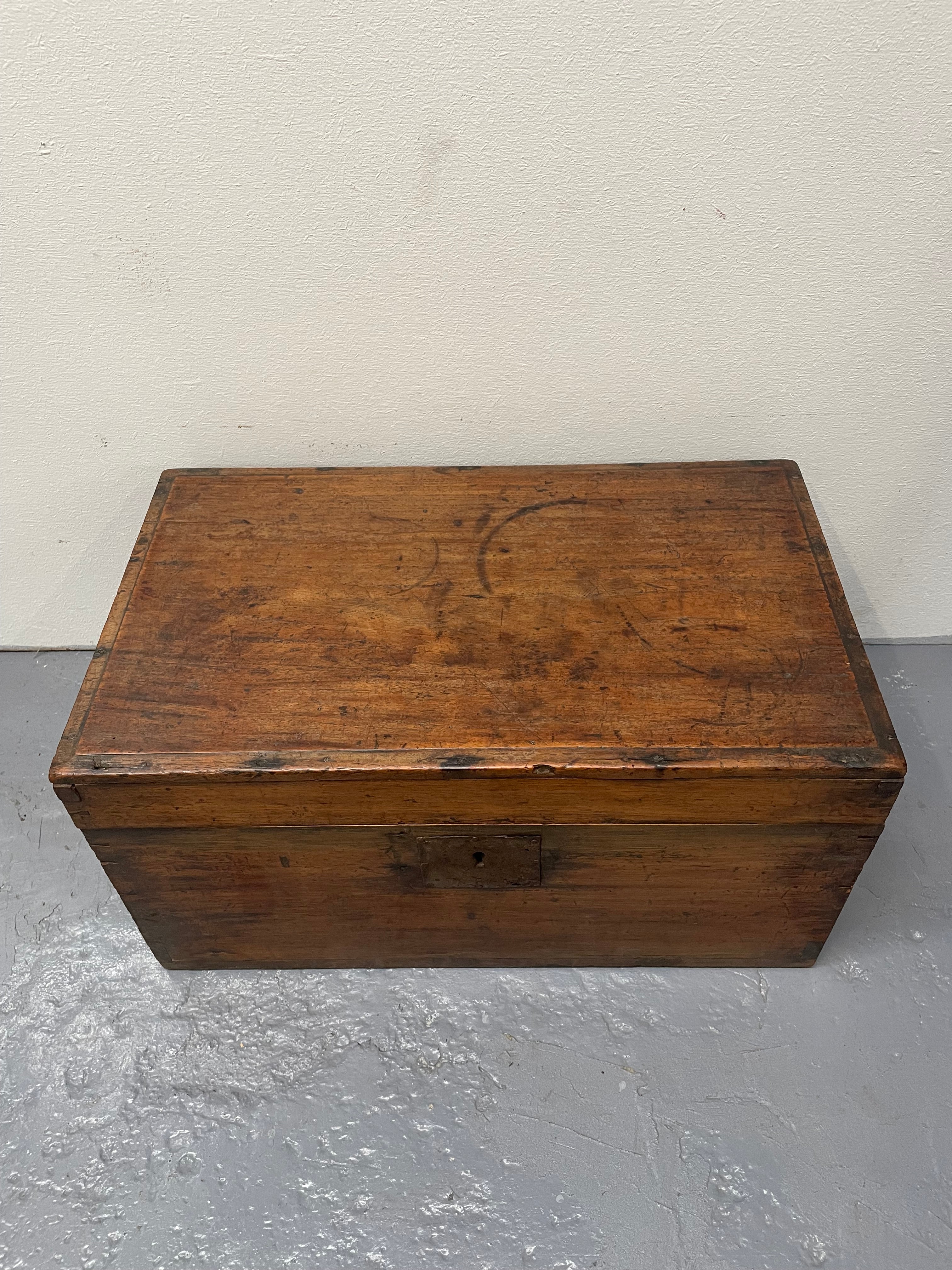 Characterful Small Victorian Wooden Chest/Trunk | Antique & Vintage | Moonee Ponds Antiques | Australia Wide