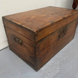 Characterful Small Victorian Wooden Chest/Trunk
