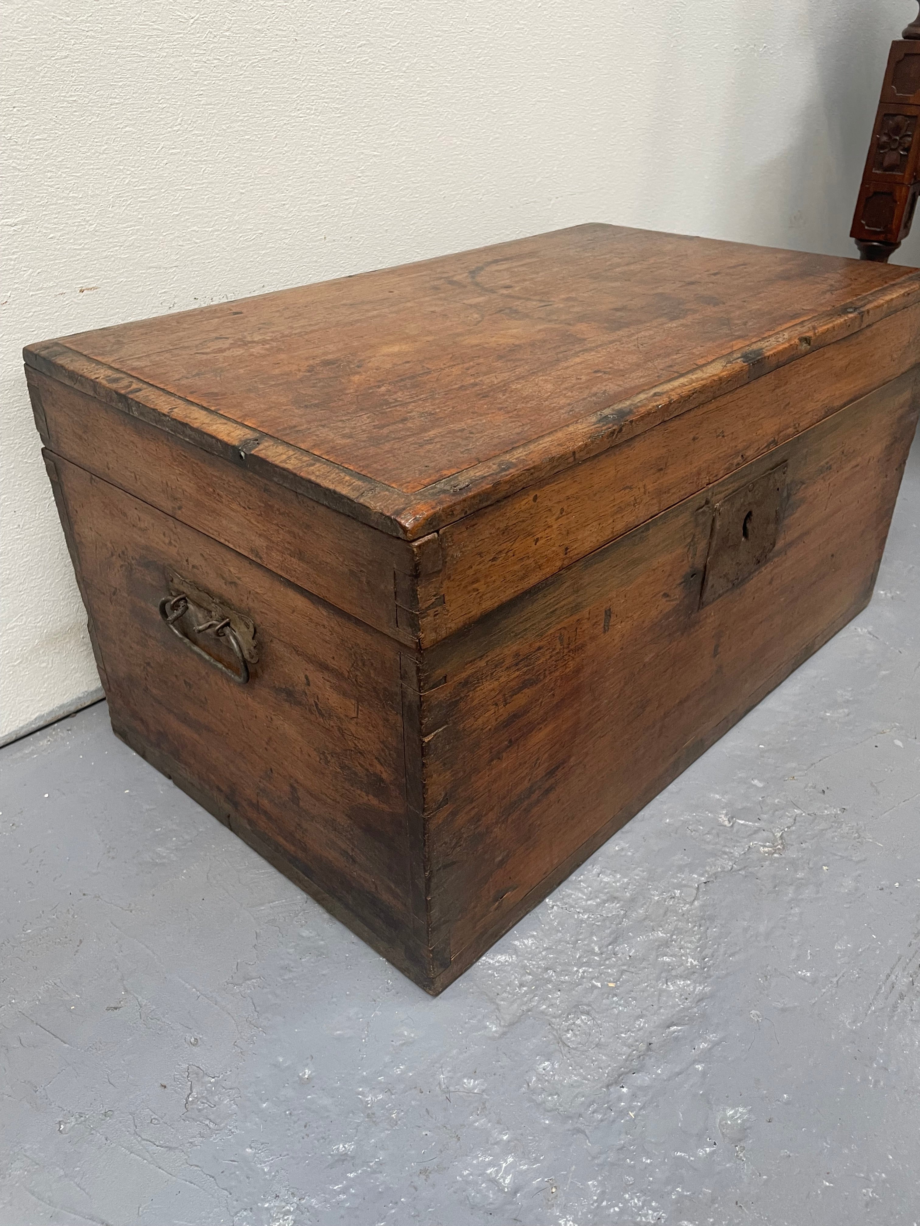 Characterful Small Victorian Wooden Chest/Trunk | Antique & Vintage | Moonee Ponds Antiques | Australia Wide